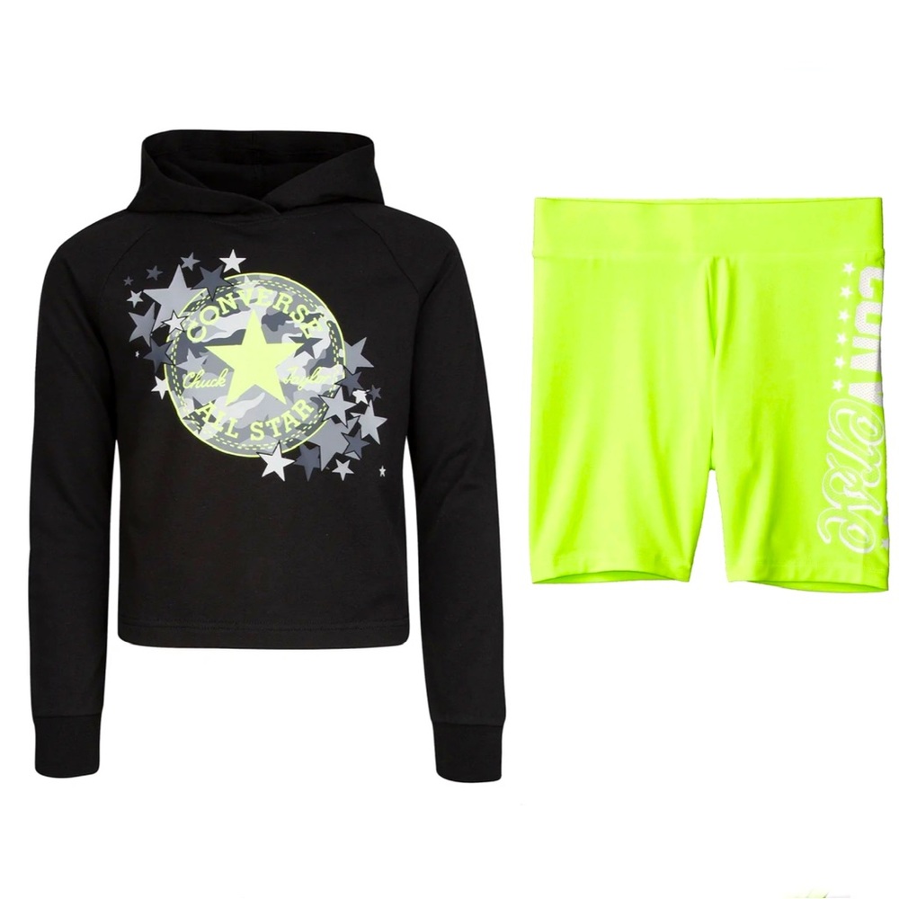 Girl’s converse hoodie and shorts